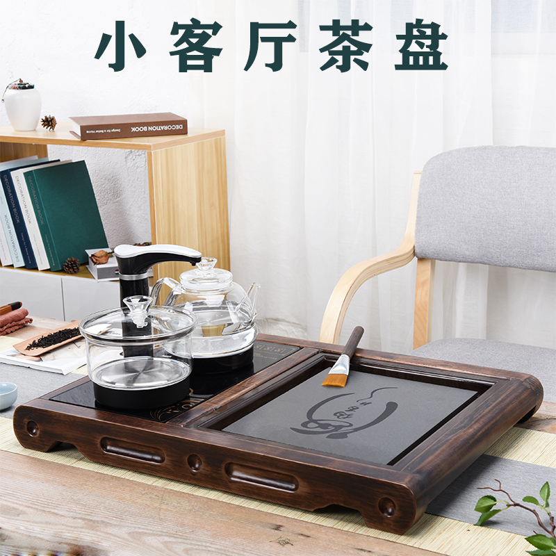 Simple small tea table Household tea set Small set Tea tray set Automatic one-piece tea sea small drainage