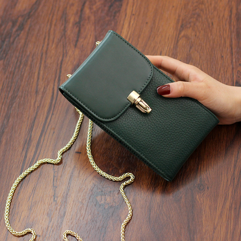 Mobile phone bag women's messenger mini bag 2022 new summer leather women's bag multi-function vertical mobile phone bag tide