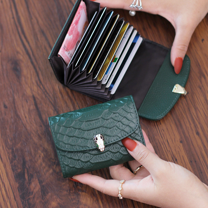 Genuine leather card wallet integrated bag with multifunction small South Korea Multi-position Delicate High-end Cow Leather Zero Money Packet