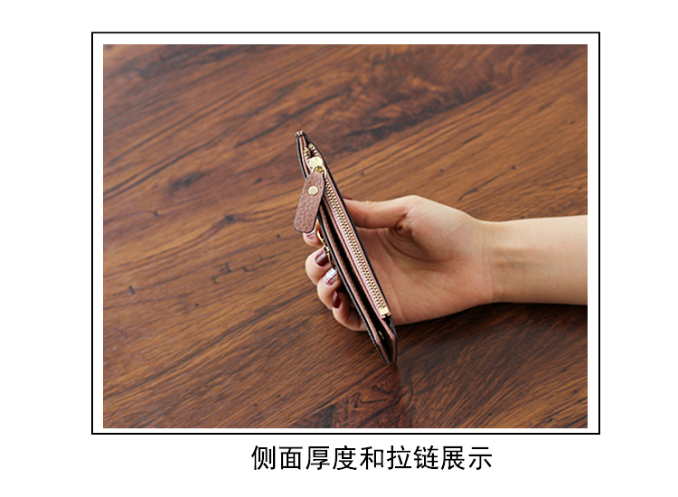 2019 mới in ấn châu Âu và Mỹ thương hiệu lớn túi da nữ siêu mỏng túi thẻ tín dụng đa chức năng đặt ví nữ nhỏ - Chủ thẻ ví da bò