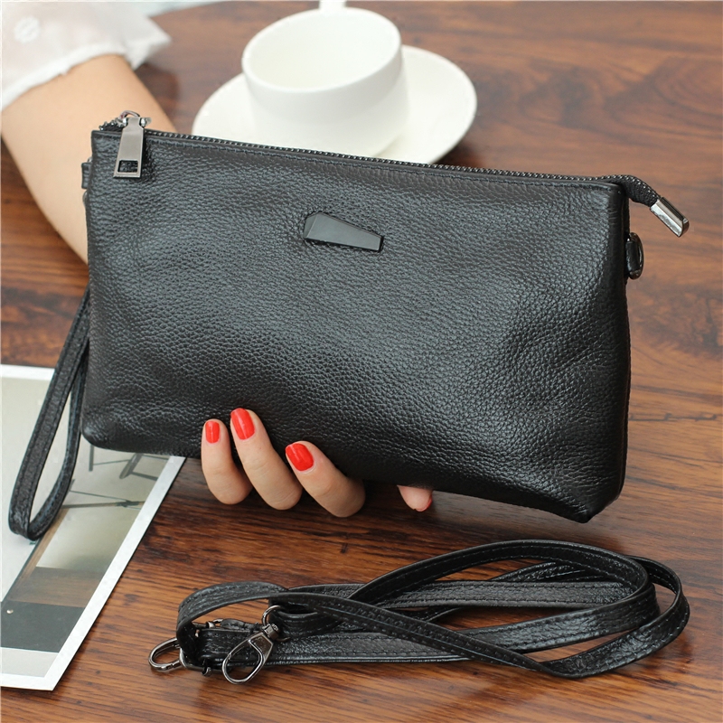 New Japan-ROK minimalist leather upscale single shoulder inclined satchel with large capacity Women's soft leather casual cow leather handbag