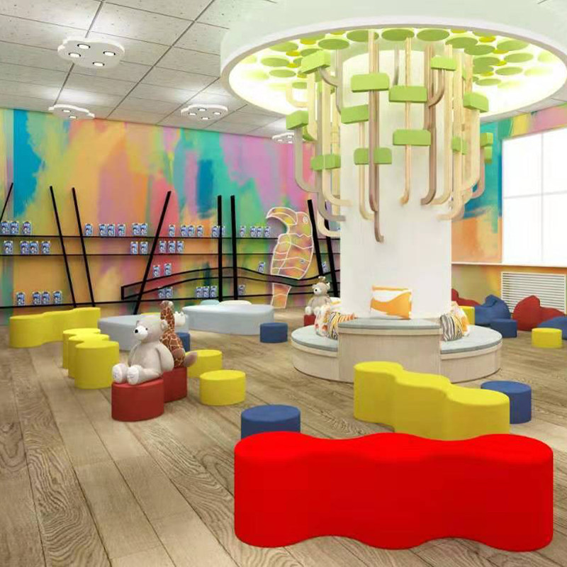 Game combination special-shaped soft bag stool children peanut stool leather round pier baby leather stool shopping mall waiting reception area stool