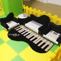 Early Education Kindergarten Training Center Combined Piano Small Sofa Cute Cartoon Creative Single Double Baby Sofa