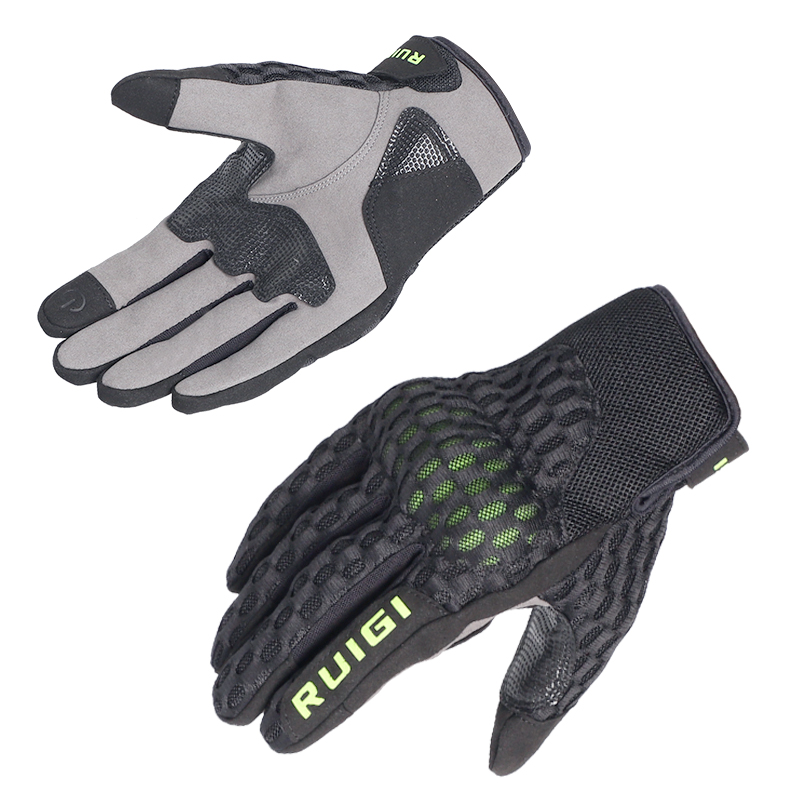 ruigi summer locomotive gloves breathable anti-fall locomotive riding gloves anti-slip touch screen racing rider gloves