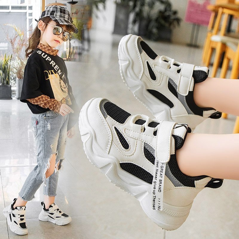 Children sneakers new Korean version boys girls casual shoes girls Breathable Students Running Shoes Children Shoes Old Daddy Shoes