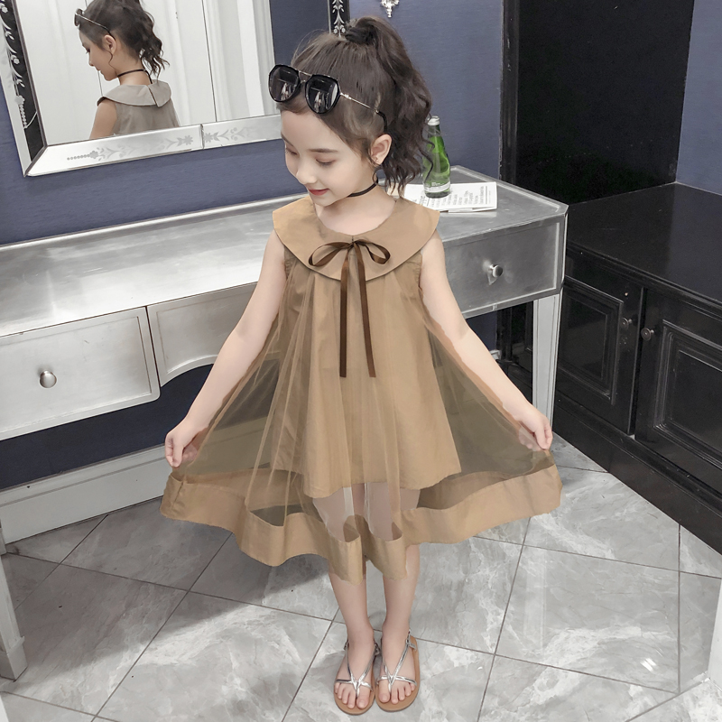 Girl Ocean Dress Summer 2022 New 100 Hitchhiking Bagel Dresses Big Boy Girl Fluffy Mesh Veil Princess Dress