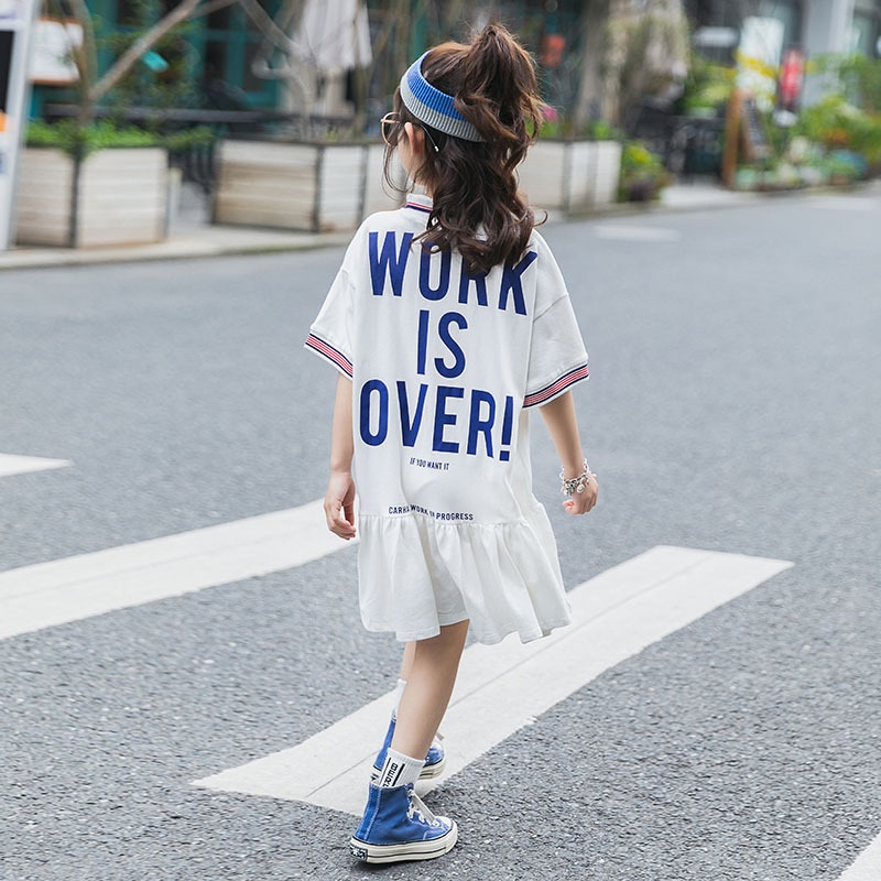 Girls dress dress 2022 new Korean version 100 hitch casual CUHK Scout girl child skirt-Taobao