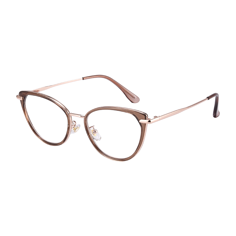 Brown cat eye glasses frames for women without makeup