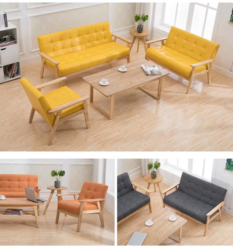 Nội thất sofa đôi văn phòng sofa văn phòng kinh doanh văn phòng kinh tế đơn giản đơn giản thời trang đơn giản bàn cà phê tươi - FnB Furniture