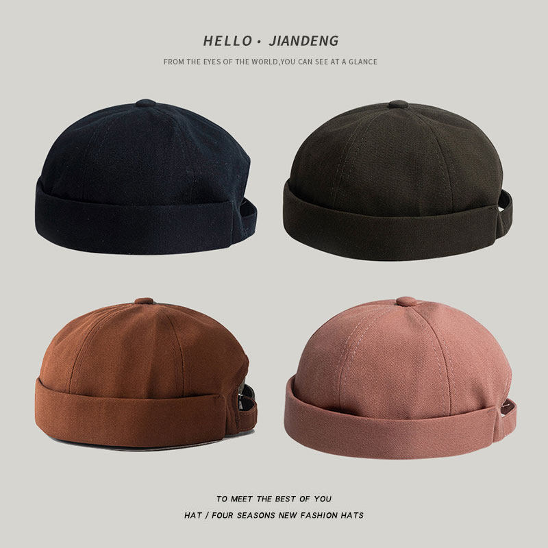 Men's hat melon leather hat men's boarder Japanese hip hop new uneatable landowners hat women 100 hitch a spring summer street yuppies