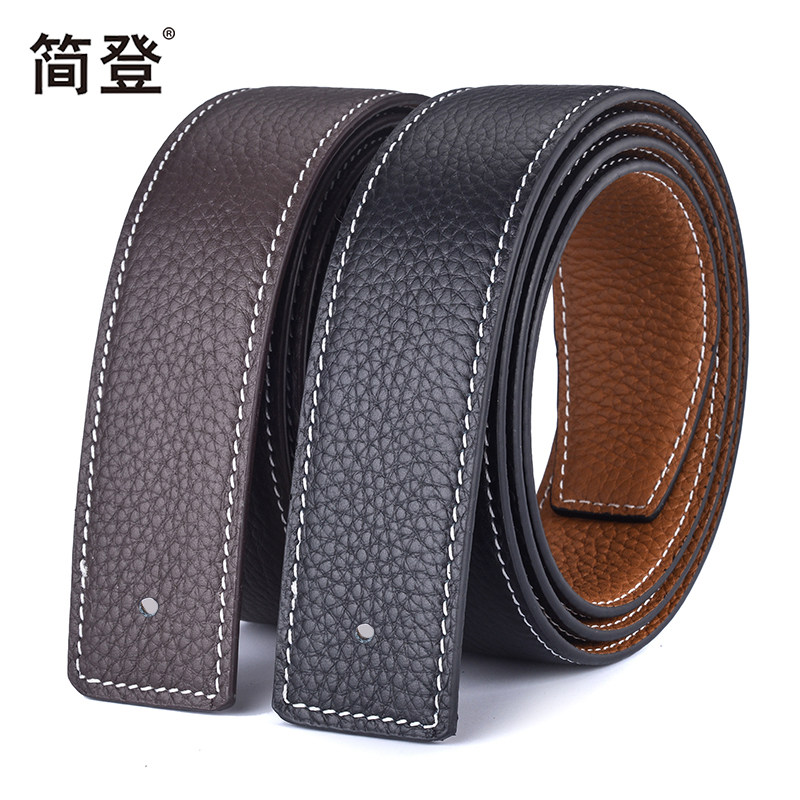 Belt without leading men leather skin leather leather leather head leather pure bullskin light with no button belt belt needle button and scalp