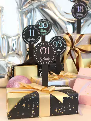 Number card birthday card hot stamping age card gift decoration birthday card number card age card card small card card