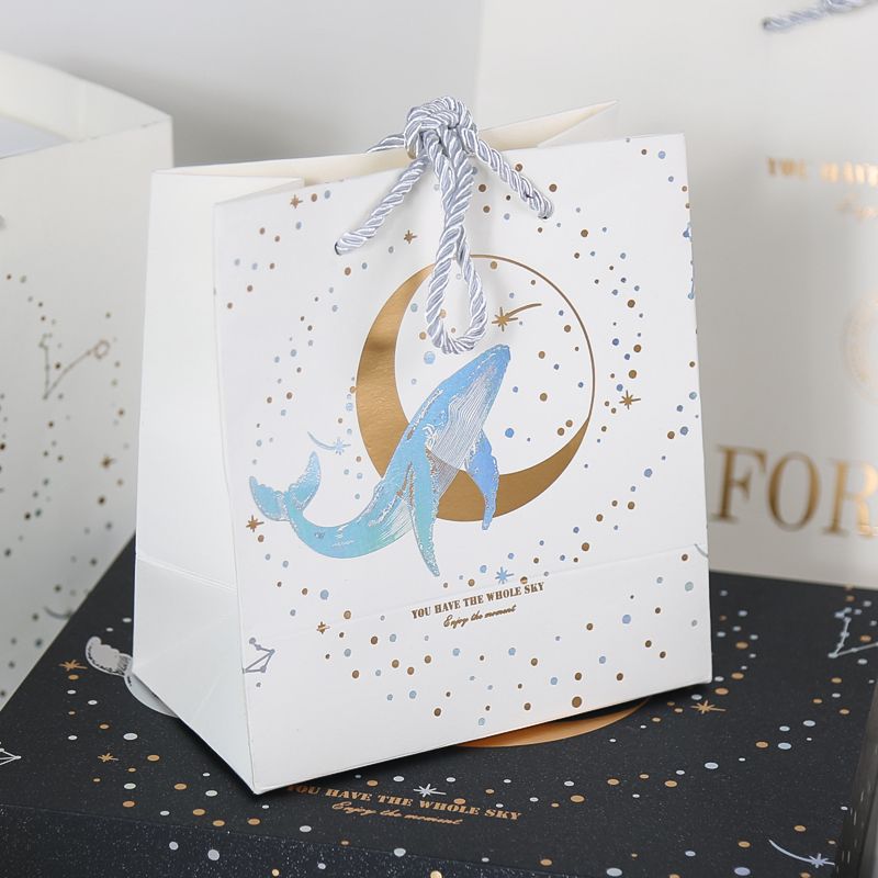 Gift Bags Sub Gift Boxes Carry-on Bags Kraft Bags Kraft Paper Bags Whales Wedding Happy Boxes Companion Gift Bags Set Up For Printing