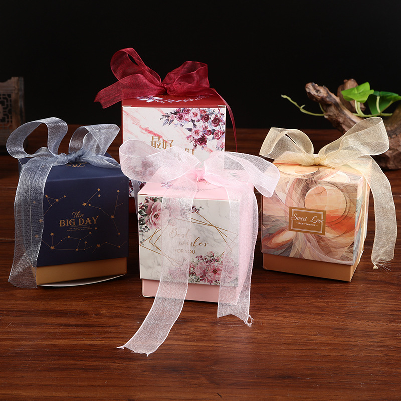 New Creative European Starry Sky Pattern Gift Box Mori Personality Jade Seal Wedding Candy Box Manufacturer Wedding Candy Box