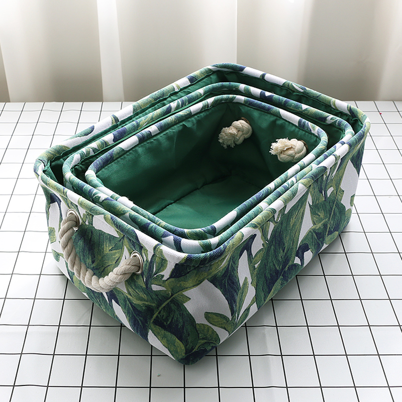Photography props fabric box children's fun storage basket pure cotton canvas finishing storage basket SNC desktop storage box