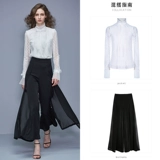 Белая модная кружевная шелковая приятная телу рубашка, городской стиль, в западном стиле