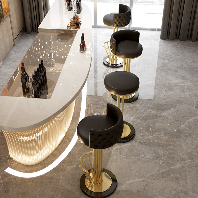 Light luxury bar bench chair simple modern bar chair high stool home back high chair dining chair net red chair high stool