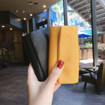 The first layer of cowhide household pure leather car key bag coin purse female real leather cute Korean multi-function 2020 new