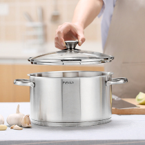 Japan 304 stainless steel soup pot household soup cooker induction cooker gas stove universal padded stainless steel pot