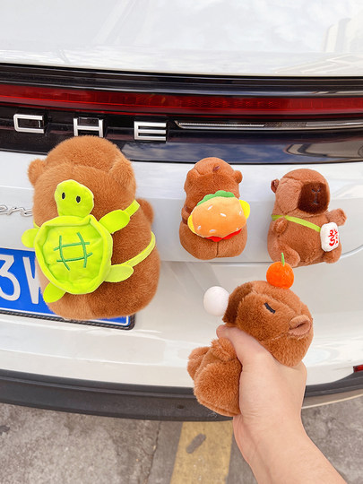 Car Tailgate Hanging Ornament Capybara Cute Cartoon Trunk Rear Car Exterior Decoration Doll