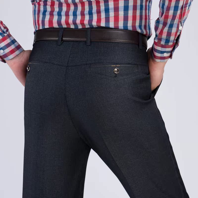 Quần trung niên nam quần tây nam mùa xuân và mùa thu 40-50 Quần trung niên quần nam giản dị quần áo thời trang