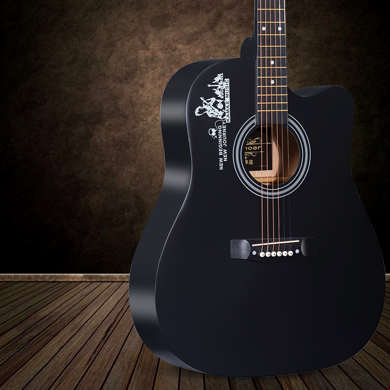 Camellia Veneer Beginners 41inch Folk Acoustic Guitar 38inch Novice Entry-Level Student Guitar Male and Female Musical Instrument