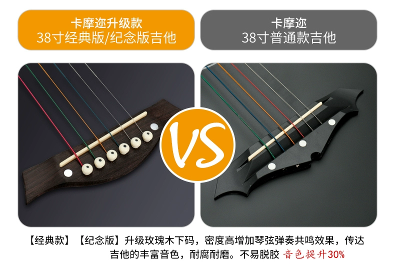 Scrub 38 inch guitar acoustic người mới bắt đầu tính khí sinh viên nam và nữ thực hành guitar gỗ nhập wkHqFSExx1 - Nhạc cụ phương Tây