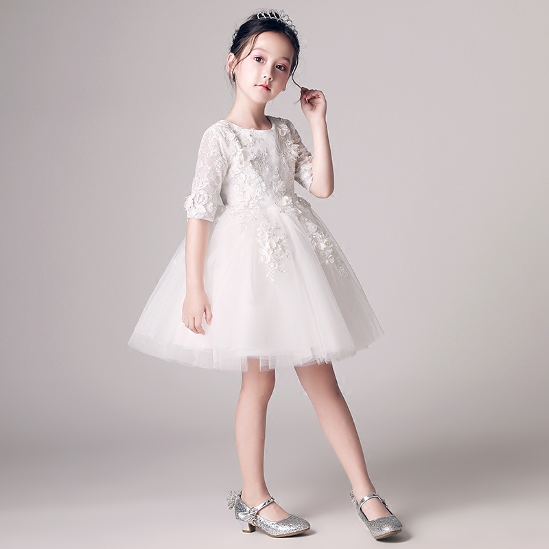 Children's dress Princess dress girl wedding puffy gauze Girl Flower Girl Flower Girl Wedding Dress host evening dress