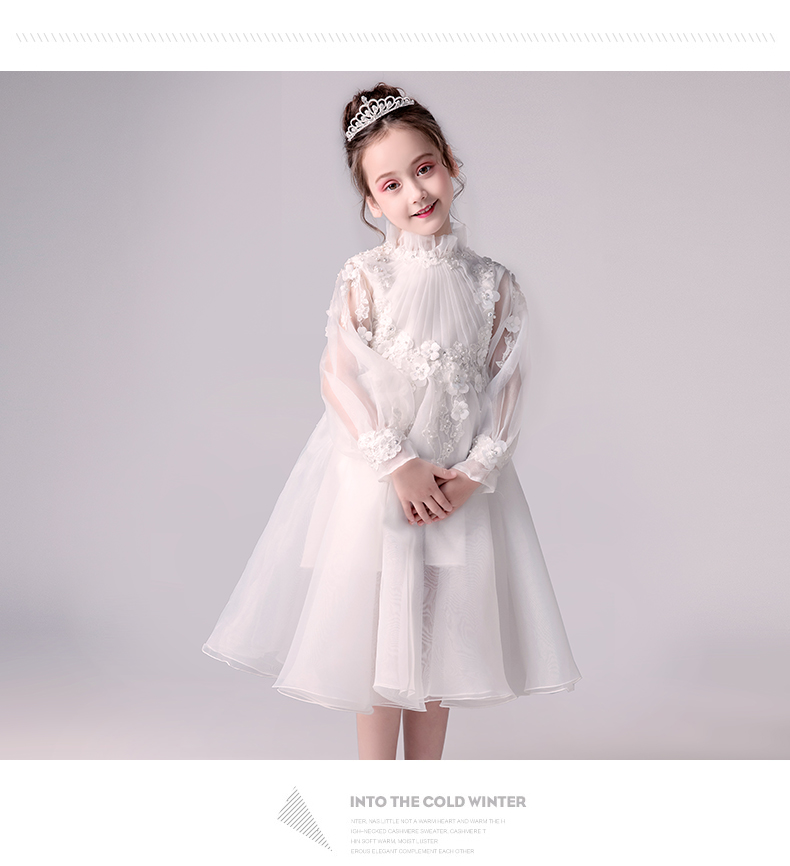 Váy trẻ em, váy công chúa phồng, bé gái, hoa cưới, trang phục piano, sàn catwalk, chủ nhà, váy dạ hội, áo dài tay, mùa đông bộ tuxedo bé trai