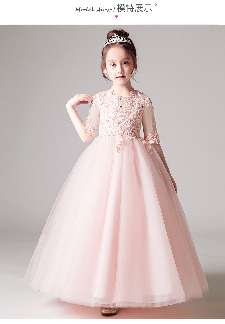 Trẻ em ăn mặc cô gái váy cưới pettiskirt công chúa hoa cô gái sinh nhật buổi tối ăn mặc sàn catwalk máy chủ trang phục mùa hè quần áo trẻ em xuất khẩu