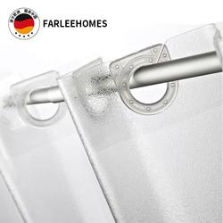 Faleju German Eva Punch-Free Shower Curtain Set Bathroom Transparent Waterproof and Mildew-Proof Shower Room Partition Curtain Thick