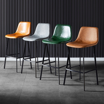 Italian home bar chair light luxury high stool modern simple bar chair back chair internet celebrity ins front desk chair