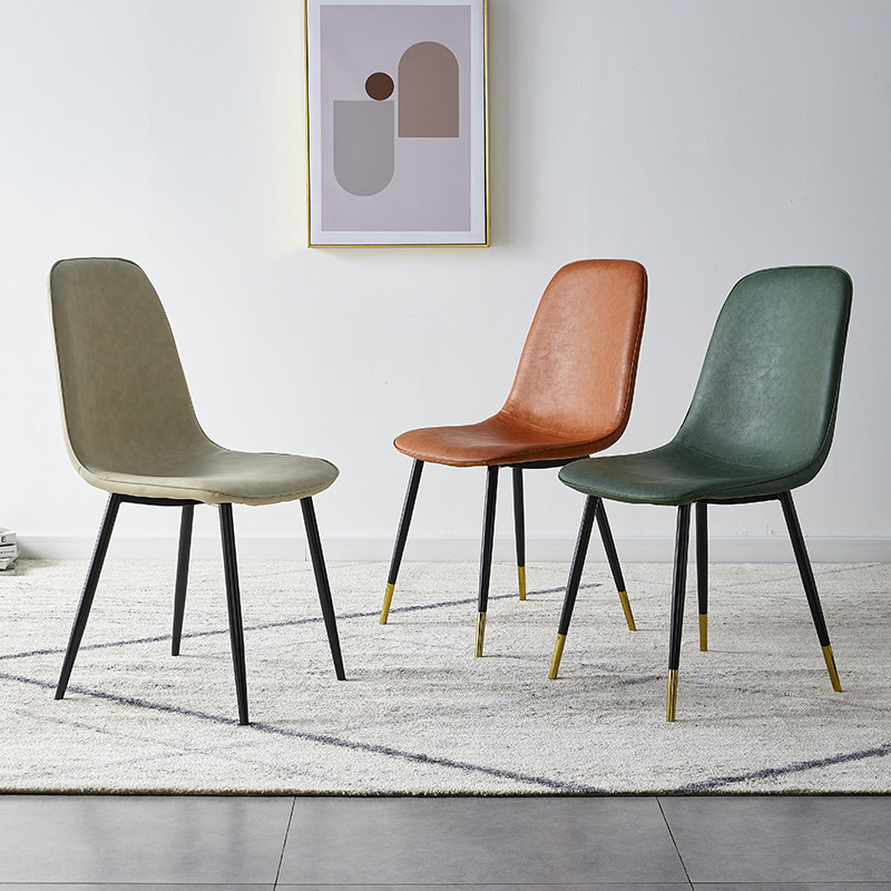 Minimalist modern dining chair light and luxurious chair Home leaning back chair Nordic dining table and chairs Leisure chair Coffee chair Hotel stools