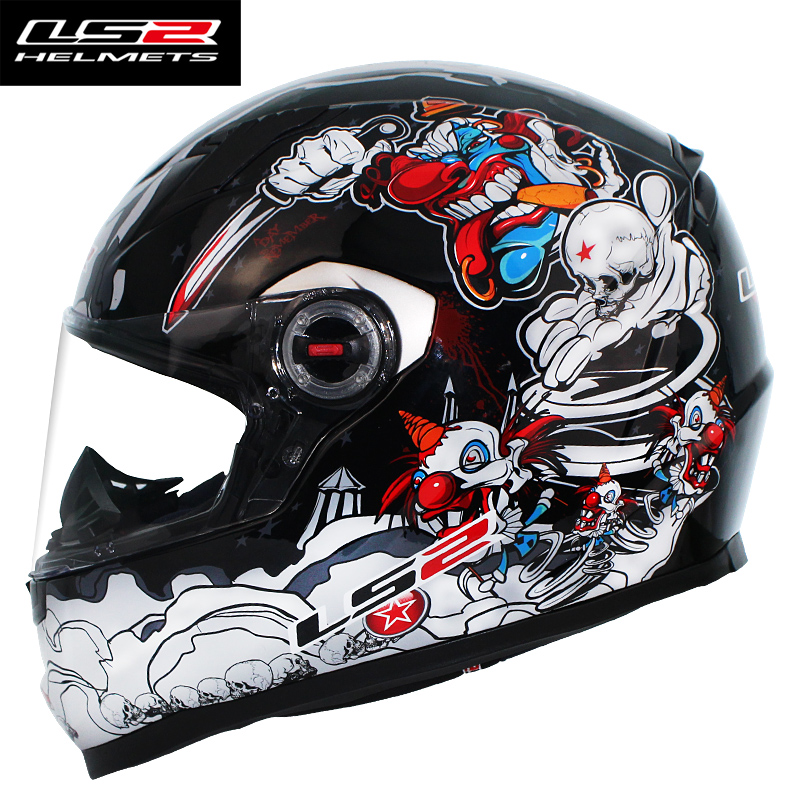 LS2 safety helmet Summer personality Cardiner locomotive Safety Helmet for men and women Breathable Locomotive Full Helmet FF358