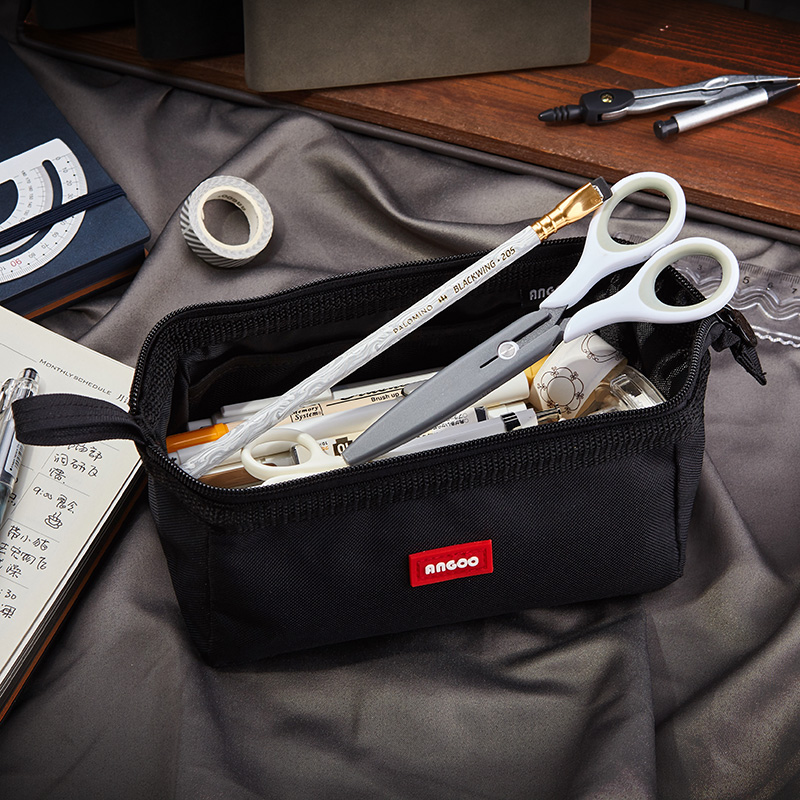 Day Series Creative Office Pen Bag Men's Large Capacity Pencil Case Ins Female Lead Pencil Case Net Red Male Children Elementary School Students Junior High School Students Brief High School Students Stationery Bags Advanced multifunction