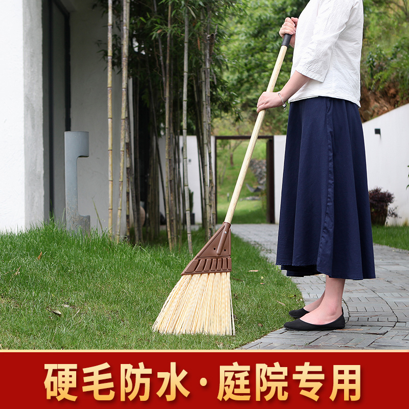Hard-Bristled Waterproof Yard Broom for Outdoor Use, Sweeping Yard, Sweeping Water, Household Broom, Outdoor Garden Lawn Sweeping Broom