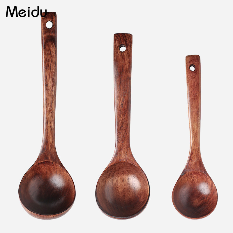 Jujube wooden spoon Wooden spoon long handle porridge spoon Porridge