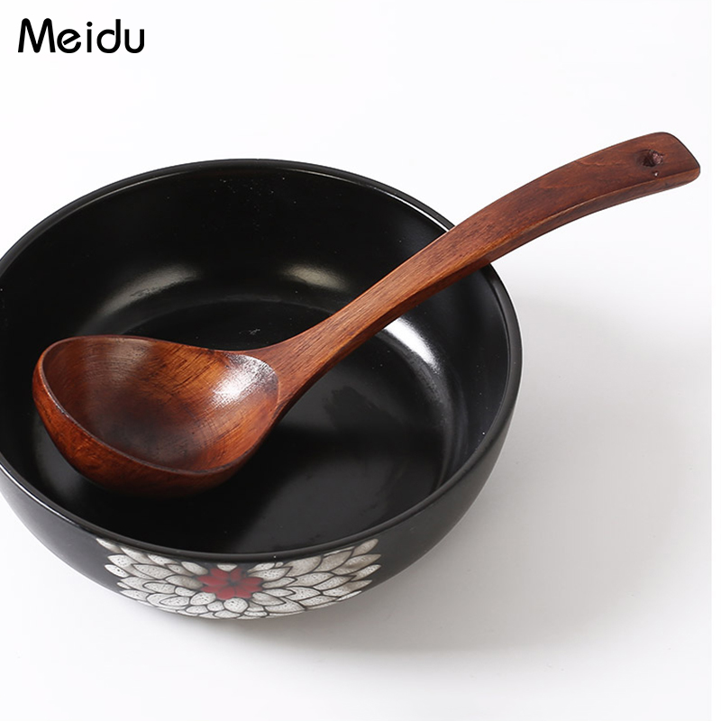 Jujube wooden spoon Wooden spoon long handle porridge spoon Porridge spoon Large soup spoon Japanese and Korean large wooden household