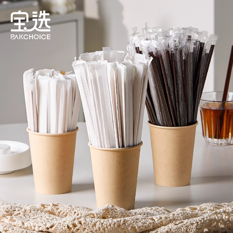 Coffee Stirring Stick, Disposable Children's Food-Grade Straw, Wooden Spoon, Milk Powder Stirring Stick, Individually Packaged Stirring Stick