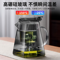 Заварочный чайник с фильтром 泡茶壶飘逸杯茶壶套装家用2025新款玻璃办公室一键茶水分离杯茶具 Pakchoice