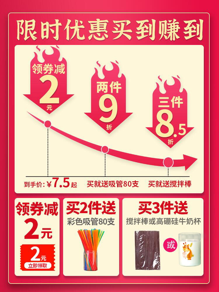 Coffee stirrer Disposable baby milk powder stirrer Wooden long handle hot drink Individually packaged honey Stirrer