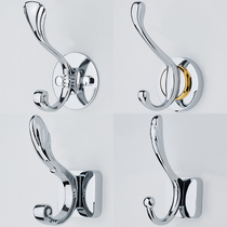 Can hang 100kg non-perforated clothes hook nail wall metal door hook single door rear clothes adhesive hook single hook bath