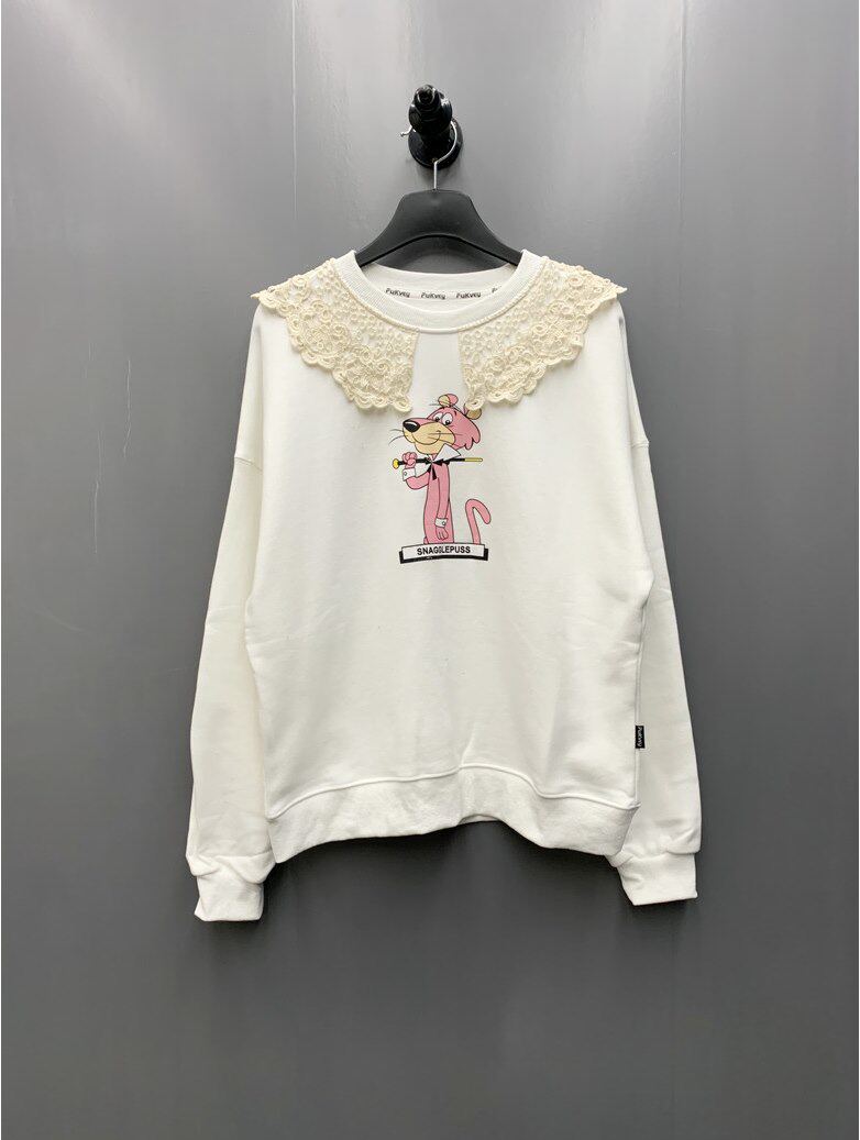 Sweet Beauty Lace ~ Foreign Trade Tail Stock Spring Autumn Lady Round Collar Loose 100 Lapped Thin Fleece Jacket Head Casual Blouse