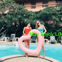 Красный плавательный круг, 120см