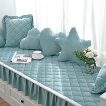 Crystal velvet window mat window mat custom balcony mat float window mat Net red tatami sofa cushion Nordic style