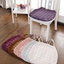 Chair seat cushion plush chair cushion thick strap dining chair seat cushion student office car seat cushion computer chair winter