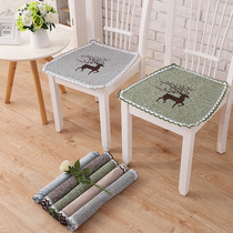 Cotton thread woven thin chair cushion cushion seat cushion breathable horseshoe shaped dining chair cushion car seat cushion single piece
