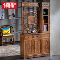 Lingfu Furniture Furniture Hall Living Room Solid Wood Divide Room Cabinet Winel Wine Wine Double-sided Shoe Cabinet