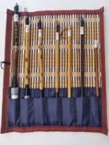 Chinese painting flower and bird brush combination set with pen curtain a total of 8 pieces