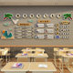 Junior high school scholarly class school Chinese style classroom layout decoration cultural wall reading convention inspirational cultural wall